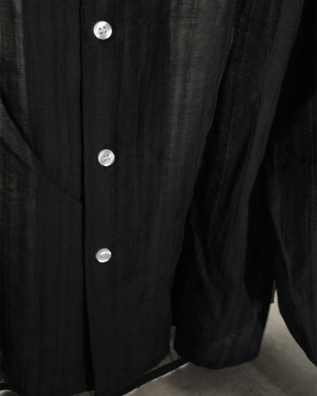 ♠SHEER STRIPE FRILL SHIRT