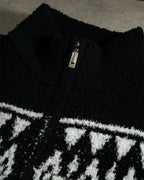 ♠♥NORDIC PATTERN BLACK FLEECE SETUP