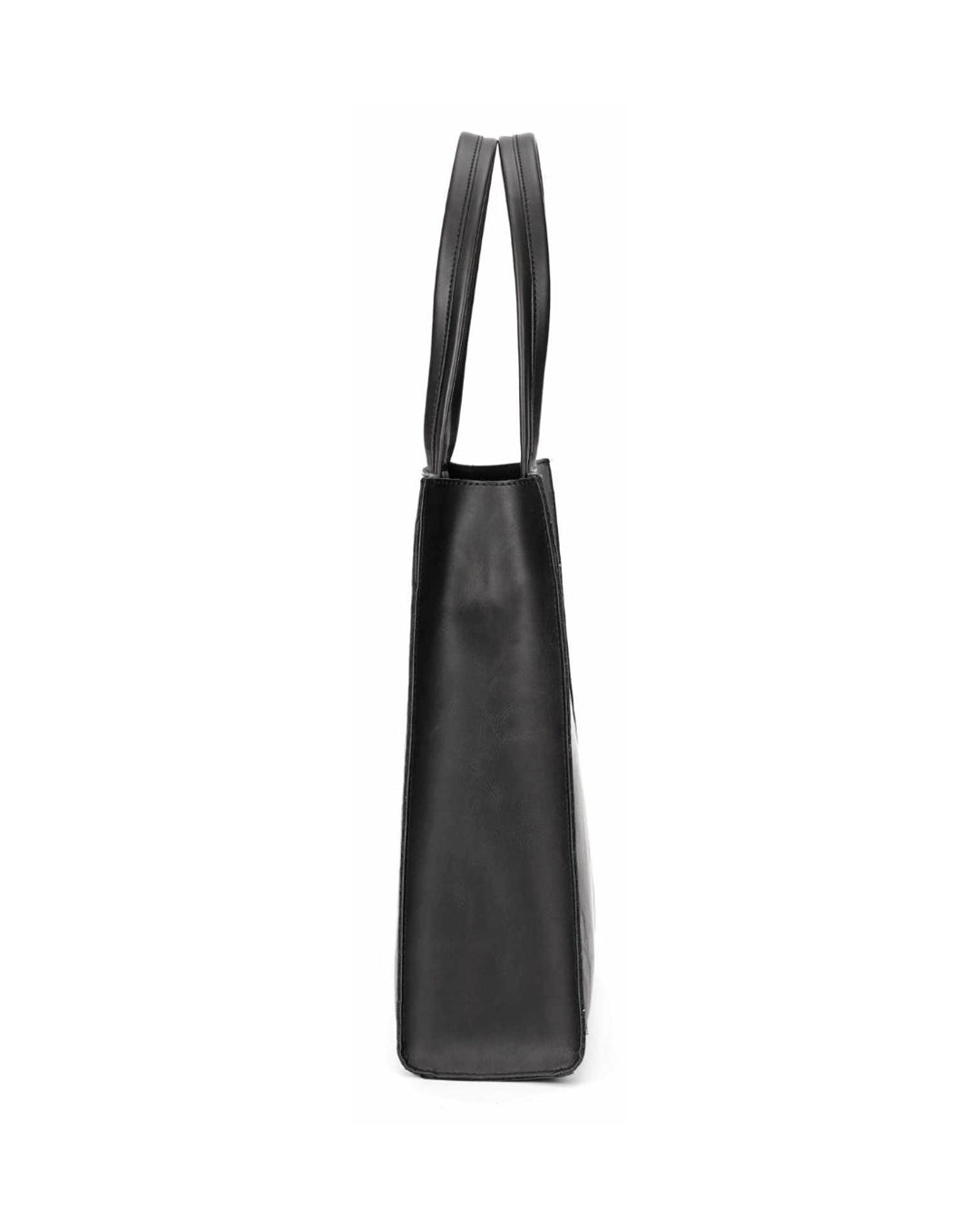♠♥FAKE LEATHER BOX TOTE BAG