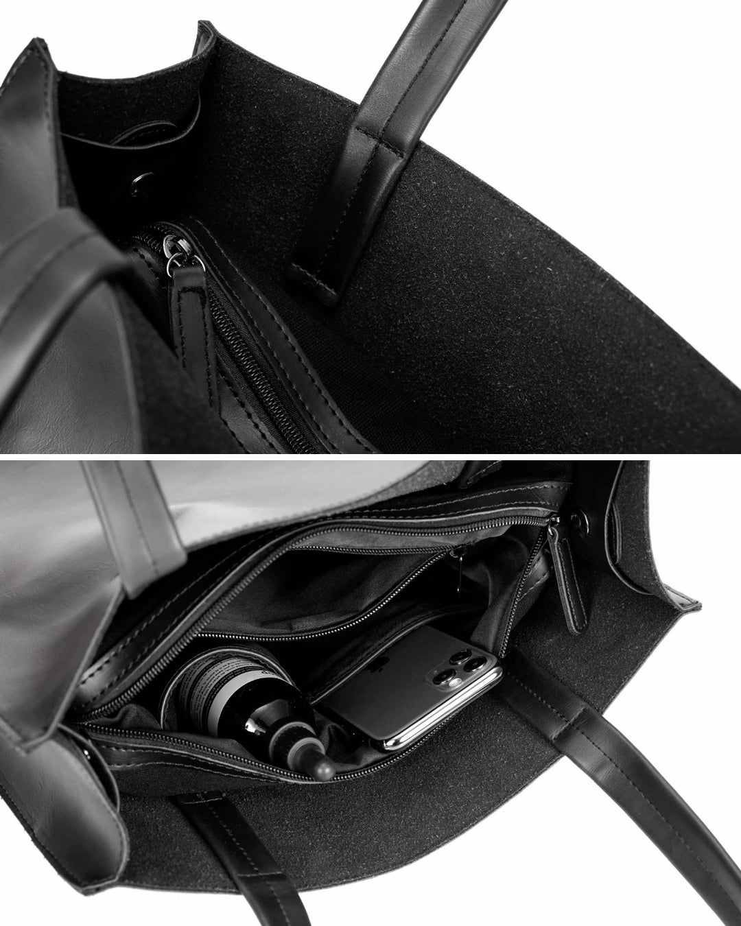 ♠♥FAKE LEATHER BOX TOTE BAG