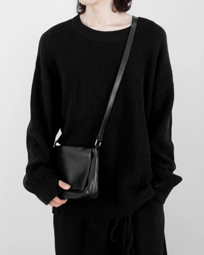 ♠♥LEATHER FLAP SHOULDER BAG