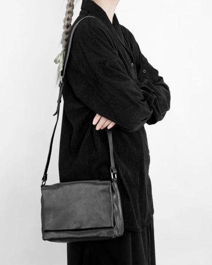 ♠♥LEATHER FLAP SHOULDER BAG