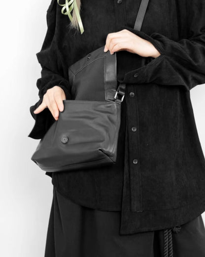 ♠♥LEATHER FLAP SHOULDER BAG