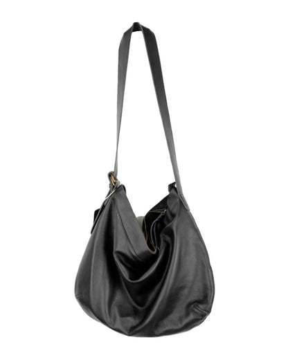 ♠♥LEATHER SCRUNCHED SHOULDER BAG