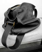♠♥LEATHER SCRUNCHED SHOULDER BAG