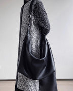♠♥WIDE STRAP FAUX LEATHER SHOULDER BAG