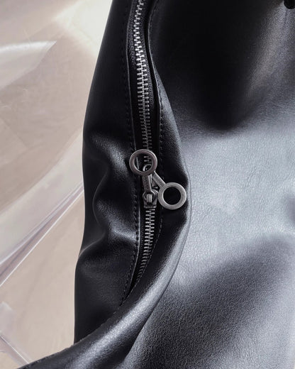 ♠♥WIDE STRAP FAUX LEATHER SHOULDER BAG