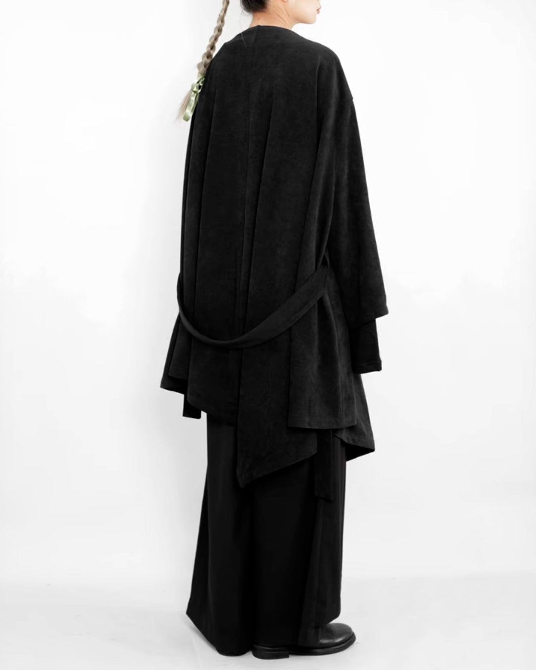 ♠♥DOUBLE FRONT BUTTON DRAPE COAT