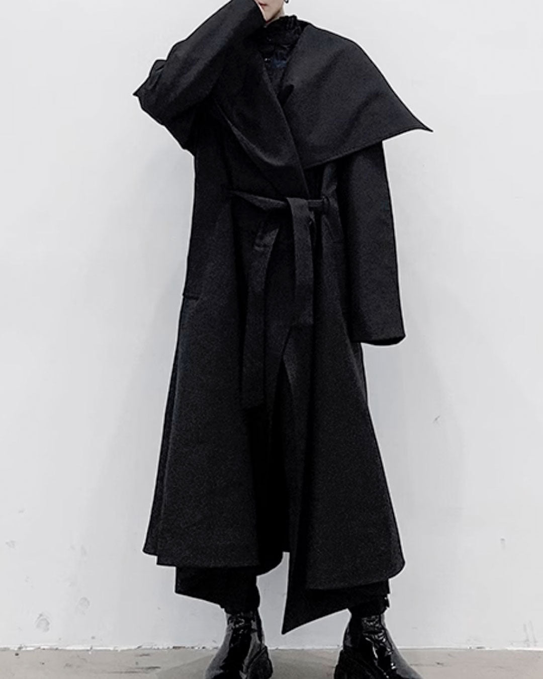 ♠♥DOUBLE COLLAR DRAPE COAT