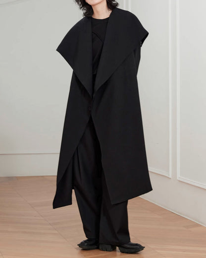 ♠♥DOUBLE COLLAR DRAPE COAT