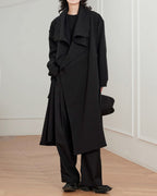 ♠♥DOUBLE COLLAR DRAPE COAT