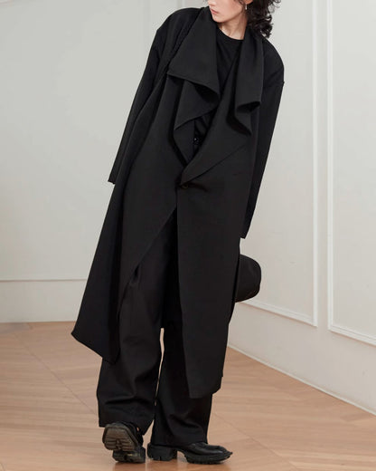 ♠♥DOUBLE COLLAR DRAPE COAT