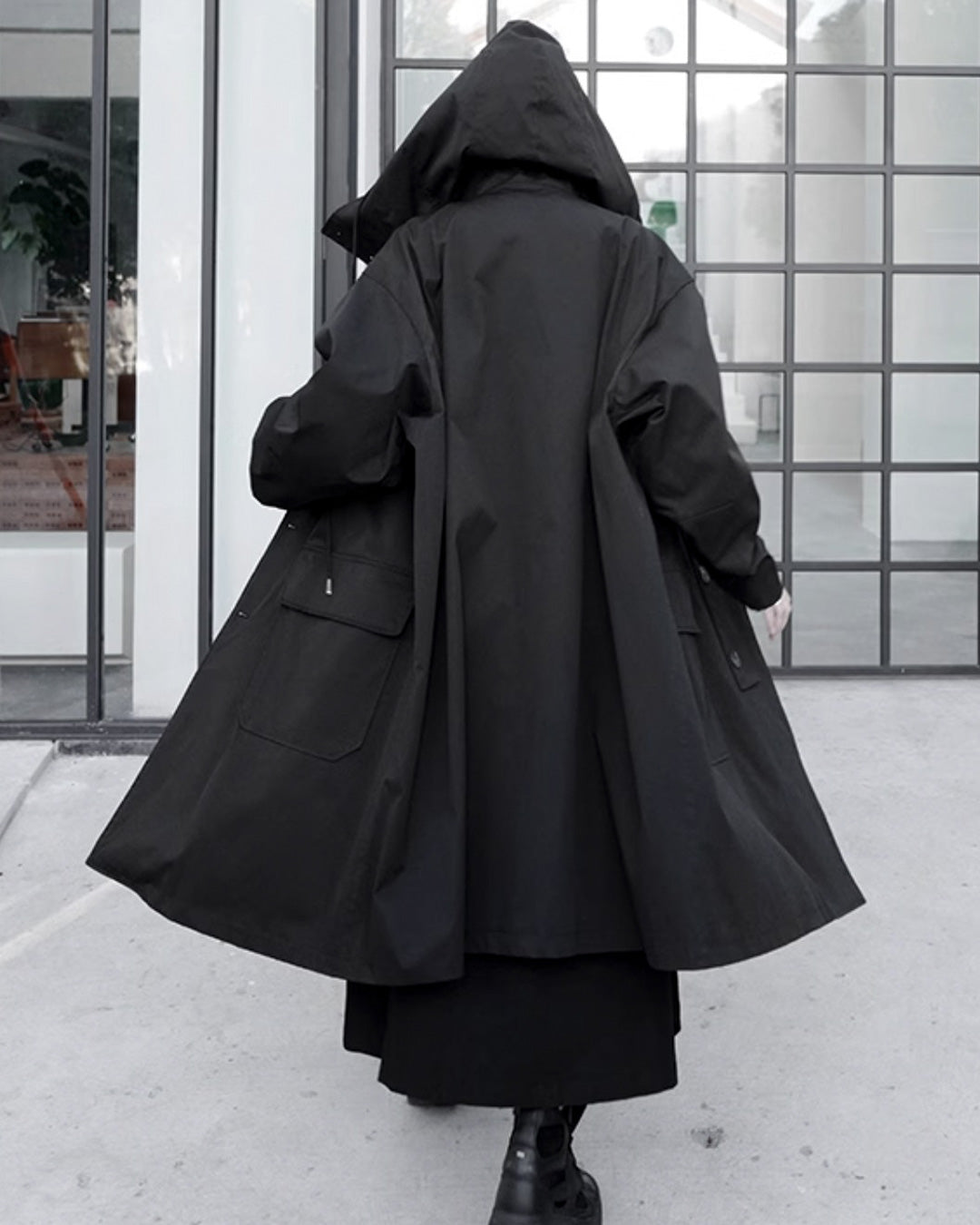 ♠♥BUTTON-UP HOODED COAT