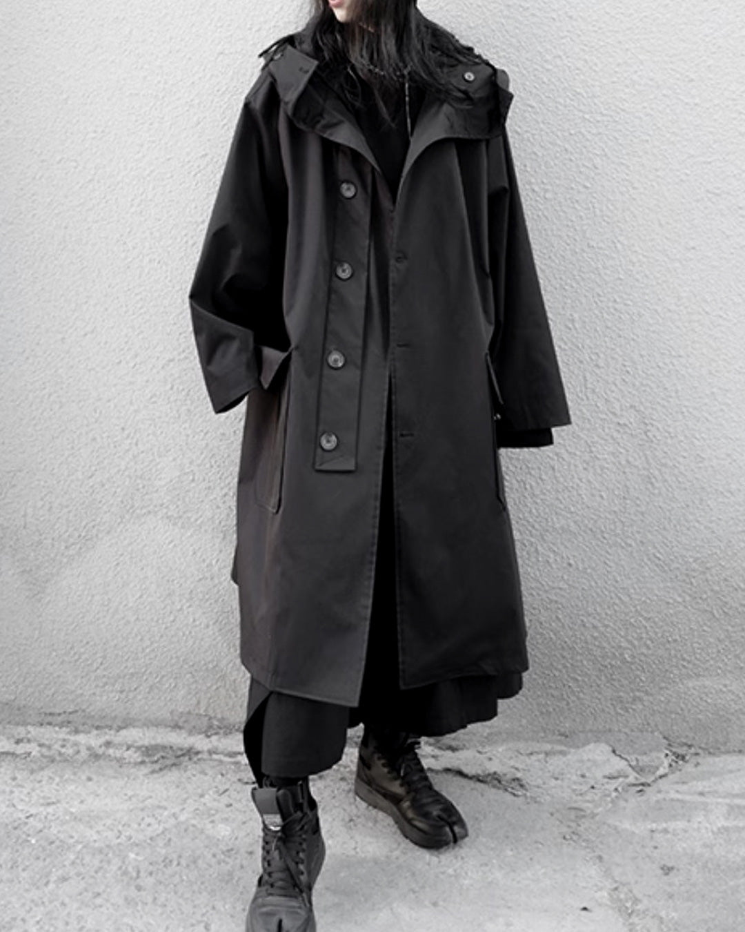 ♥COAT STYLE LONG KNIT CARDIGAN – Black Gravity