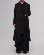 ♠♥RAW EDGE DISTRESSED LONG COAT