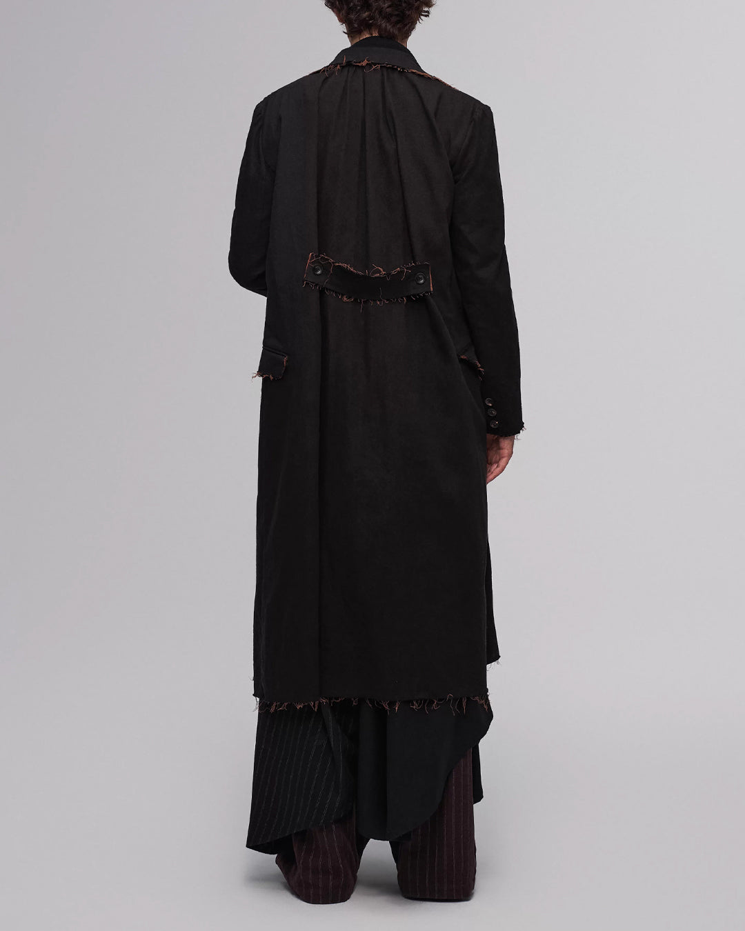 ♠♥RAW EDGE DISTRESSED LONG COAT