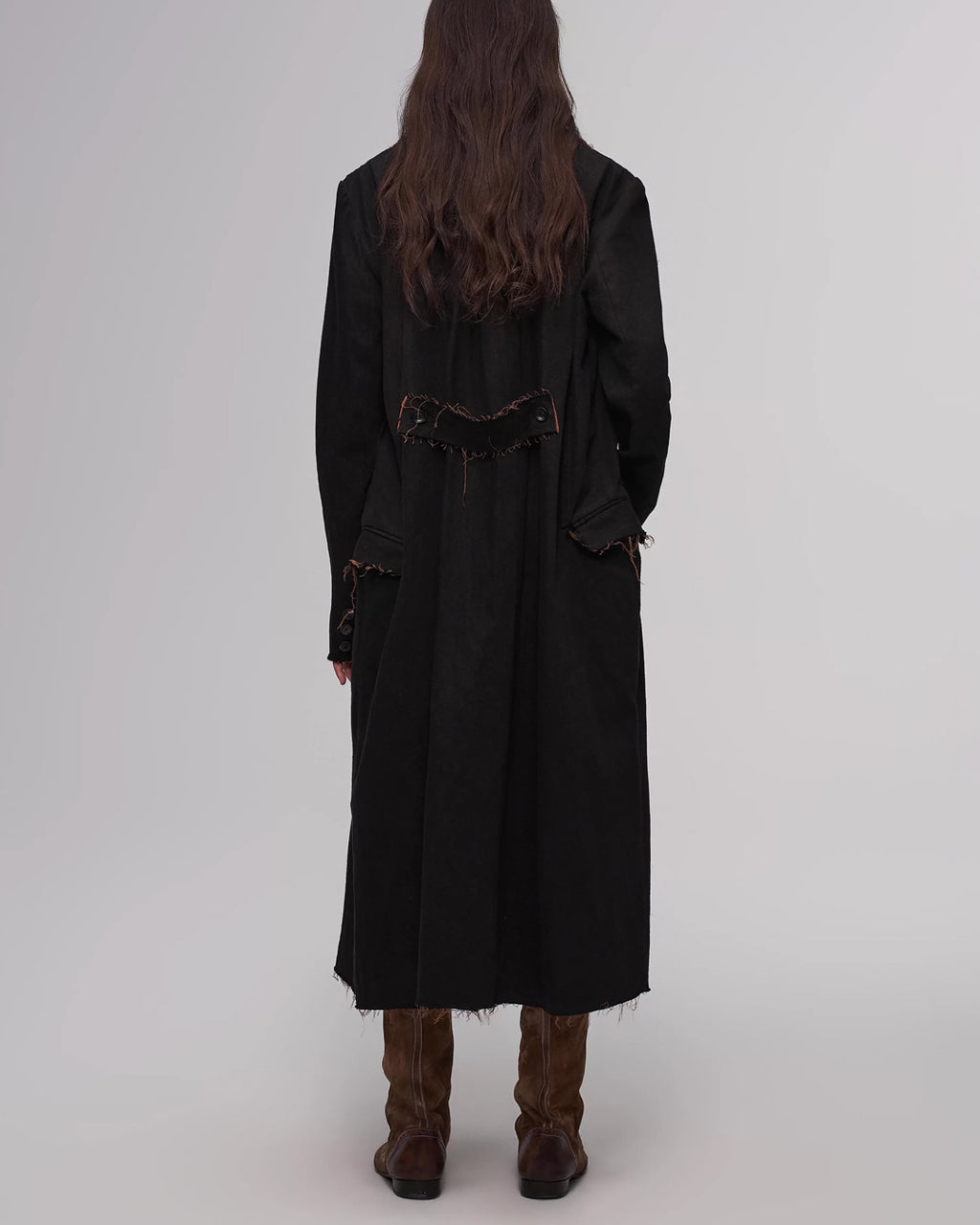 ♠♥RAW EDGE DISTRESSED LONG COAT