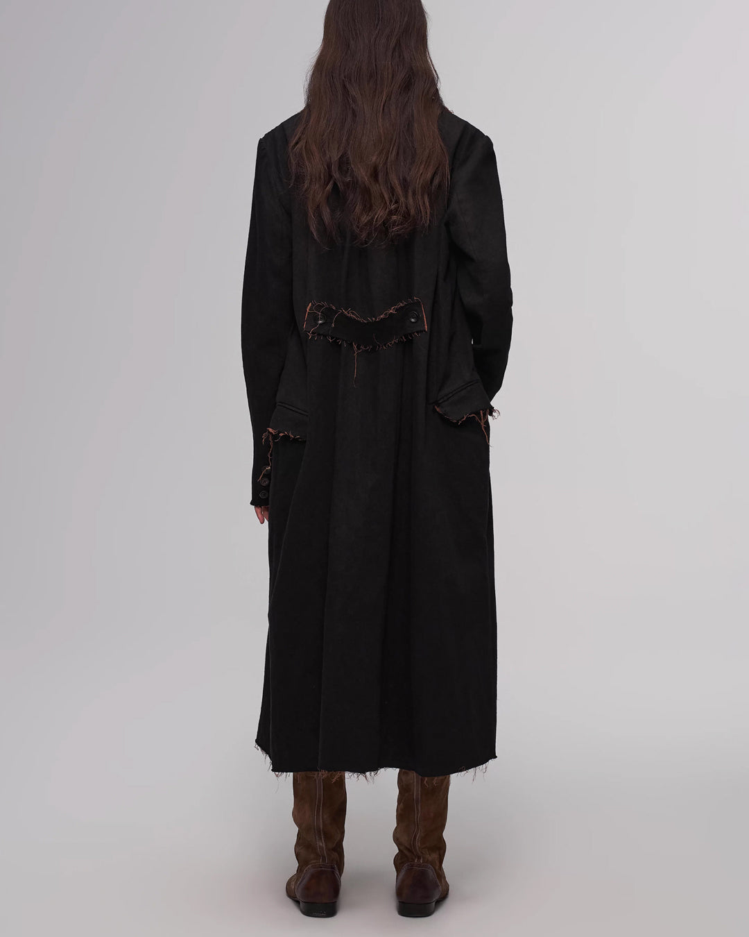 ♠♥RAW EDGE DISTRESSED LONG COAT
