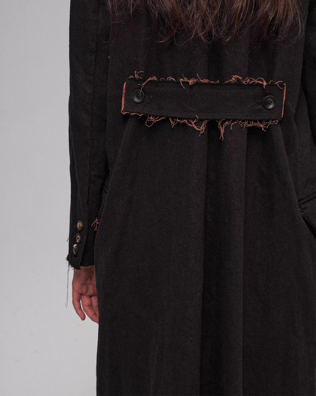 ♠♥RAW EDGE DISTRESSED LONG COAT