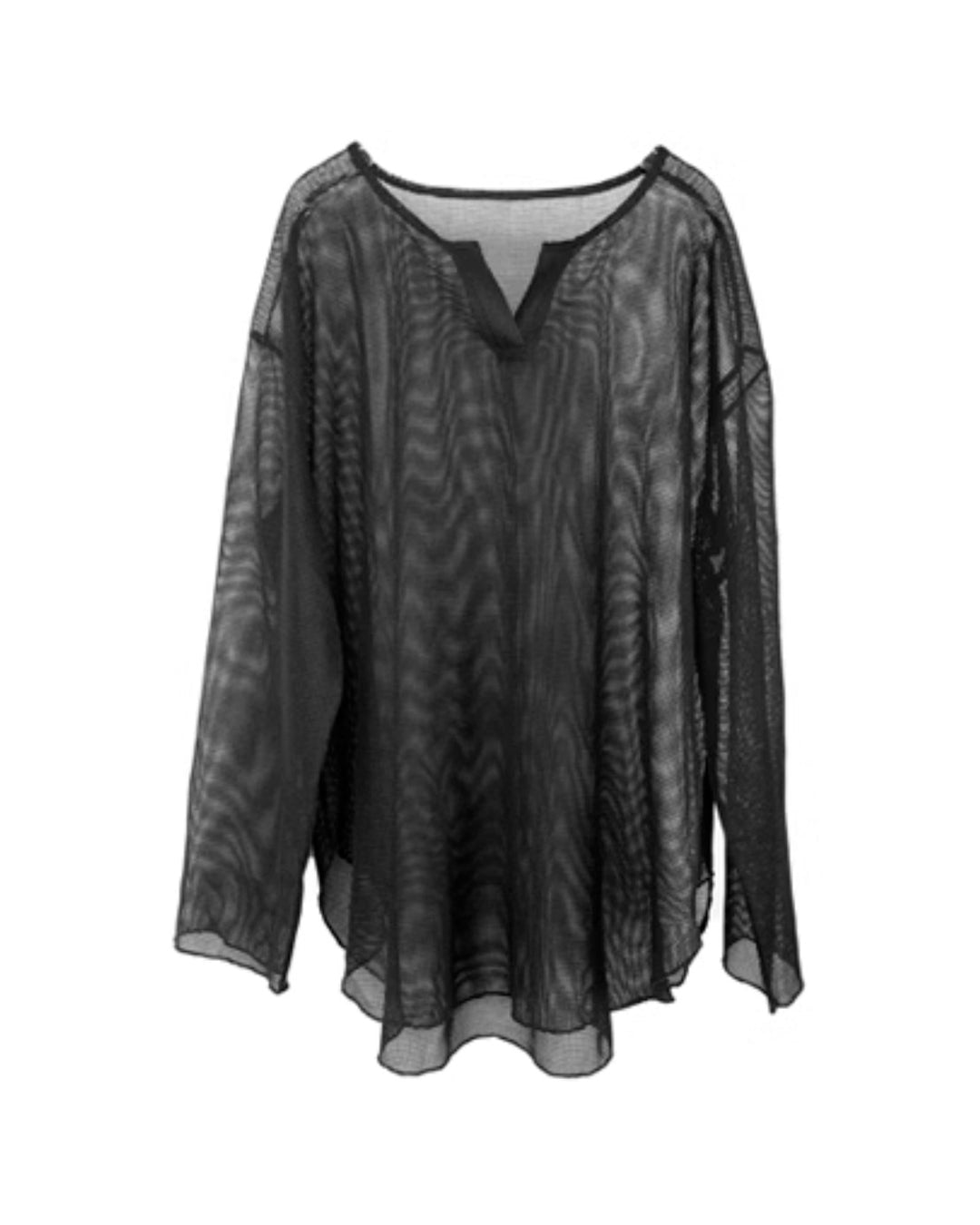 ♠♥MESH CROSSOVER V-NECK