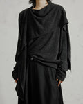 ♠♥ASYMMETRY DRAPE L-SLEEVE