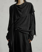 ♠♥ASYMMETRY DRAPE L-SLEEVE