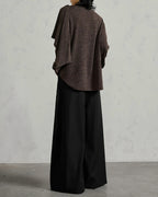 ♠♥ASYMMETRY DRAPE L-SLEEVE