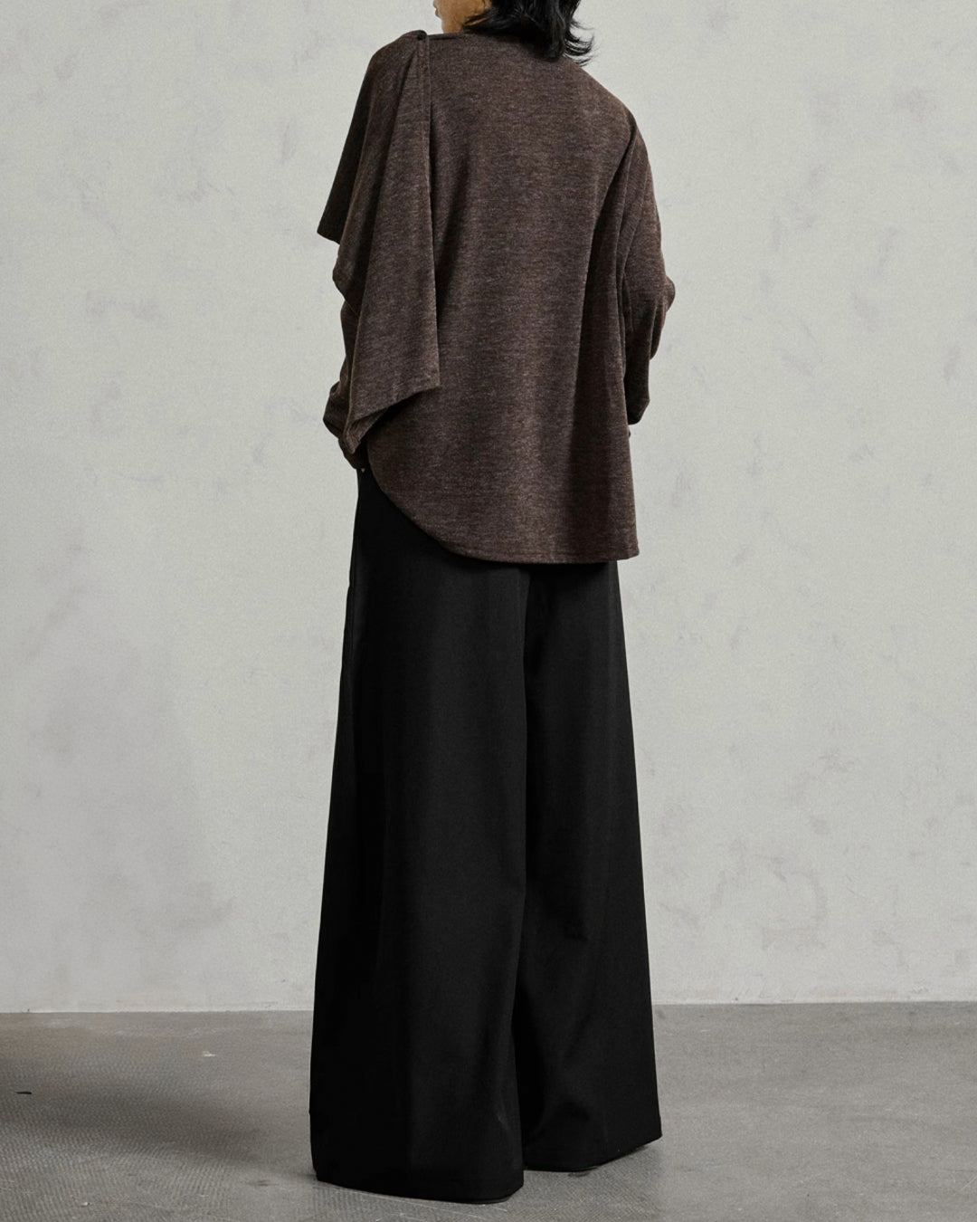 ♠♥ASYMMETRY DRAPE L-SLEEVE