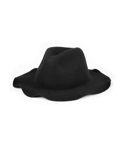 ♠♥WOOL FELT WAVE BRIM SOFT HAT