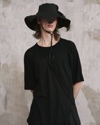 ♠♥DRAPED VEIL WIDE BRIM HAT
