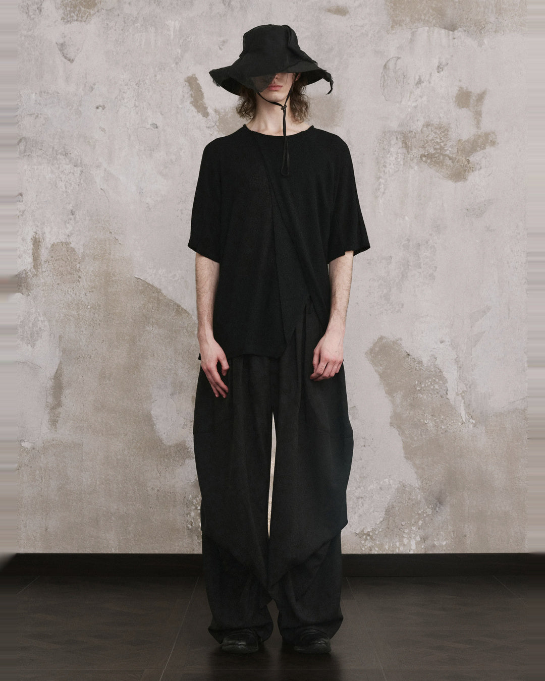 ♠♥DRAPED VEIL WIDE BRIM HAT