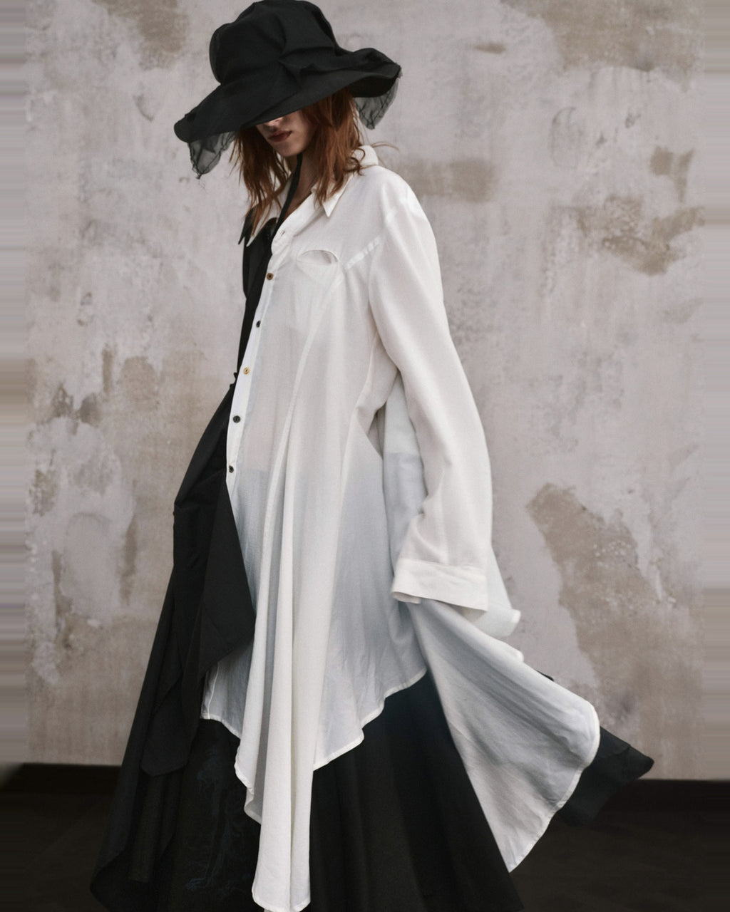 ♠♥DRAPED VEIL WIDE BRIM HAT