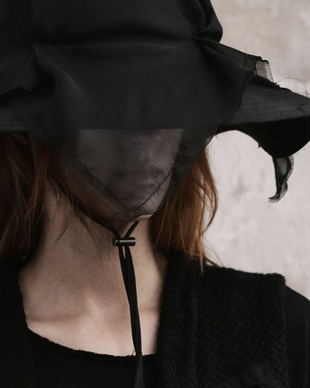 ♠♥DRAPED VEIL WIDE BRIM HAT