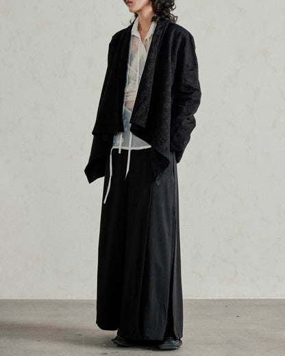 ♠♥JACQUARD HAORI CLOAK JACKET