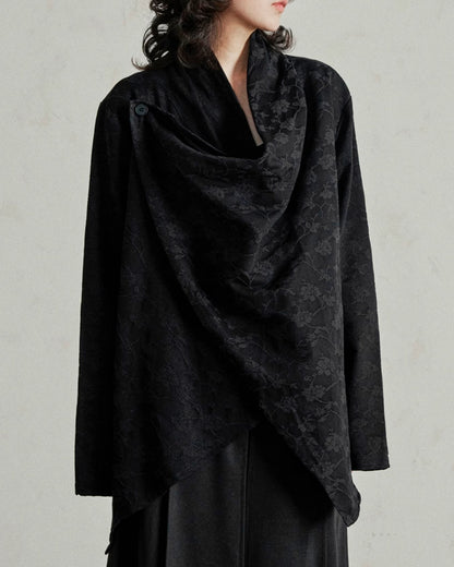 ♠♥JACQUARD HAORI CLOAK JACKET