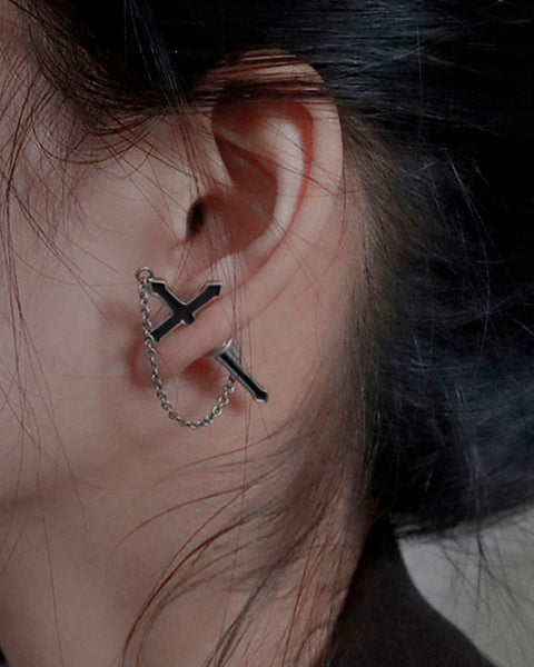 ピアス ピィ ♤♥CROSS SEPARATE PIERCE – Black Gravity