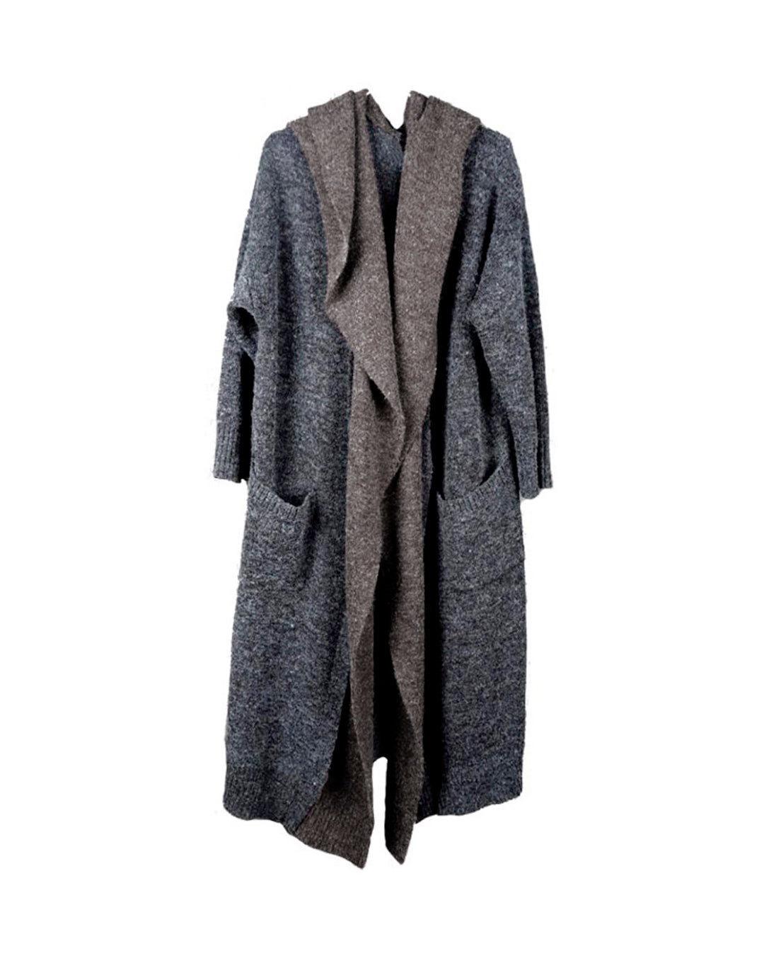 ♠♥CONTRAST COLOR LONG KNIT CARDIGAN