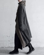 ♠♥CONTRAST COLOR LONG KNIT CARDIGAN