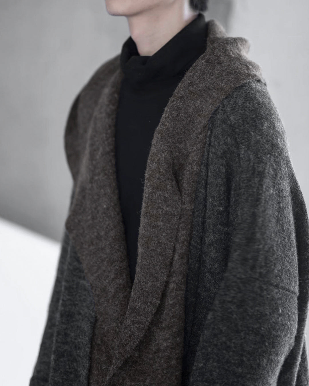 ♠♥CONTRAST COLOR LONG KNIT CARDIGAN