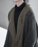 ♠♥CONTRAST COLOR LONG KNIT CARDIGAN