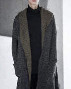 ♠♥CONTRAST COLOR LONG KNIT CARDIGAN