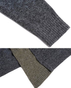 ♠♥CONTRAST COLOR LONG KNIT CARDIGAN