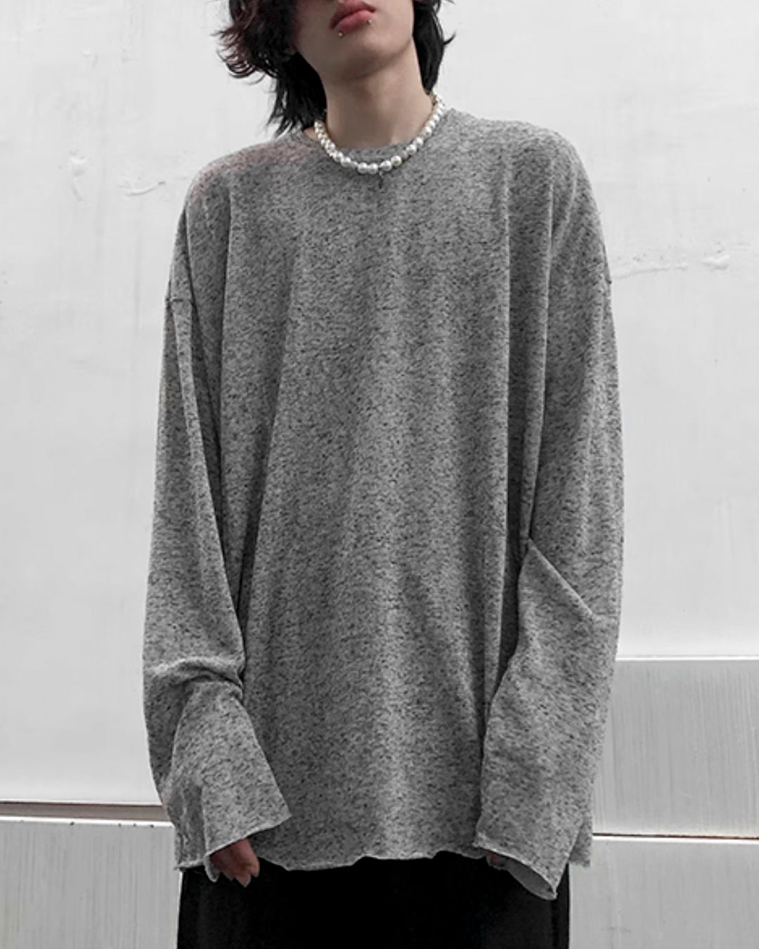 ♠♥LIGHT KNIT OVERSIZED LONG SLEEVE