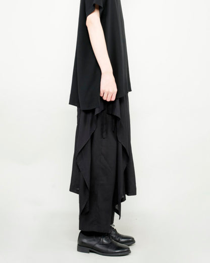 ♠♥ LINEN LAYERD WRAP PANTS