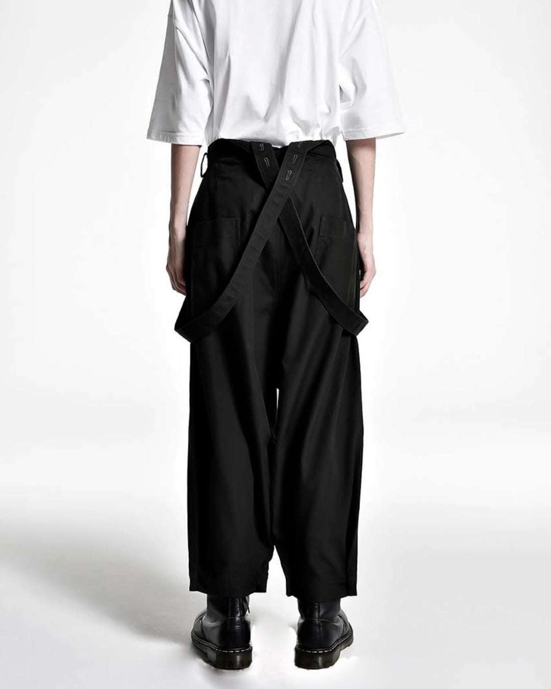 ♤♥SUSPENDER WIDE PANTS – Black Gravity