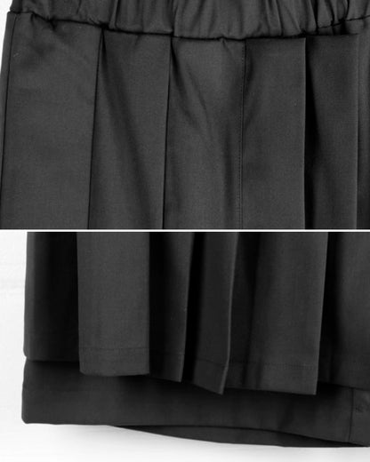 ♠♥ ONE SIDE PLEATS WIDE PANTS