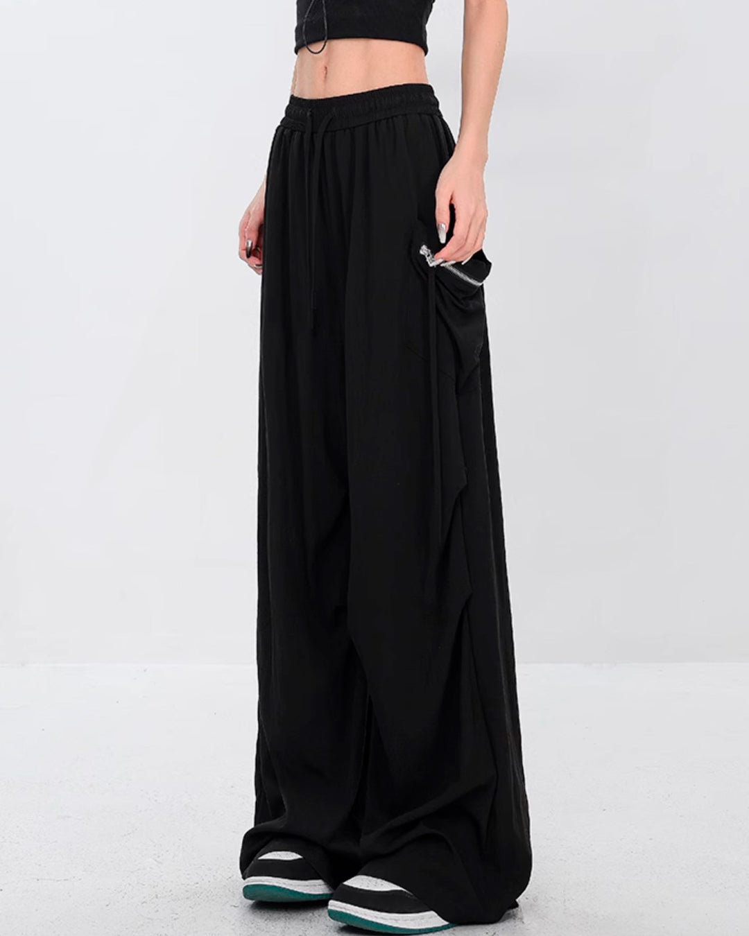 ♠♥SIDE CARGO WIDE PANTS