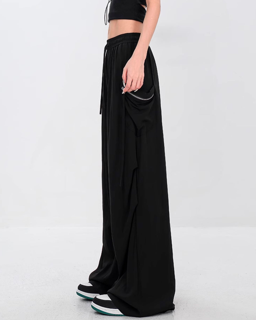 ♠♥SIDE CARGO WIDE PANTS