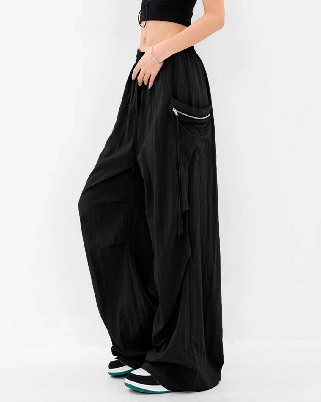 ♠♥SIDE CARGO WIDE PANTS