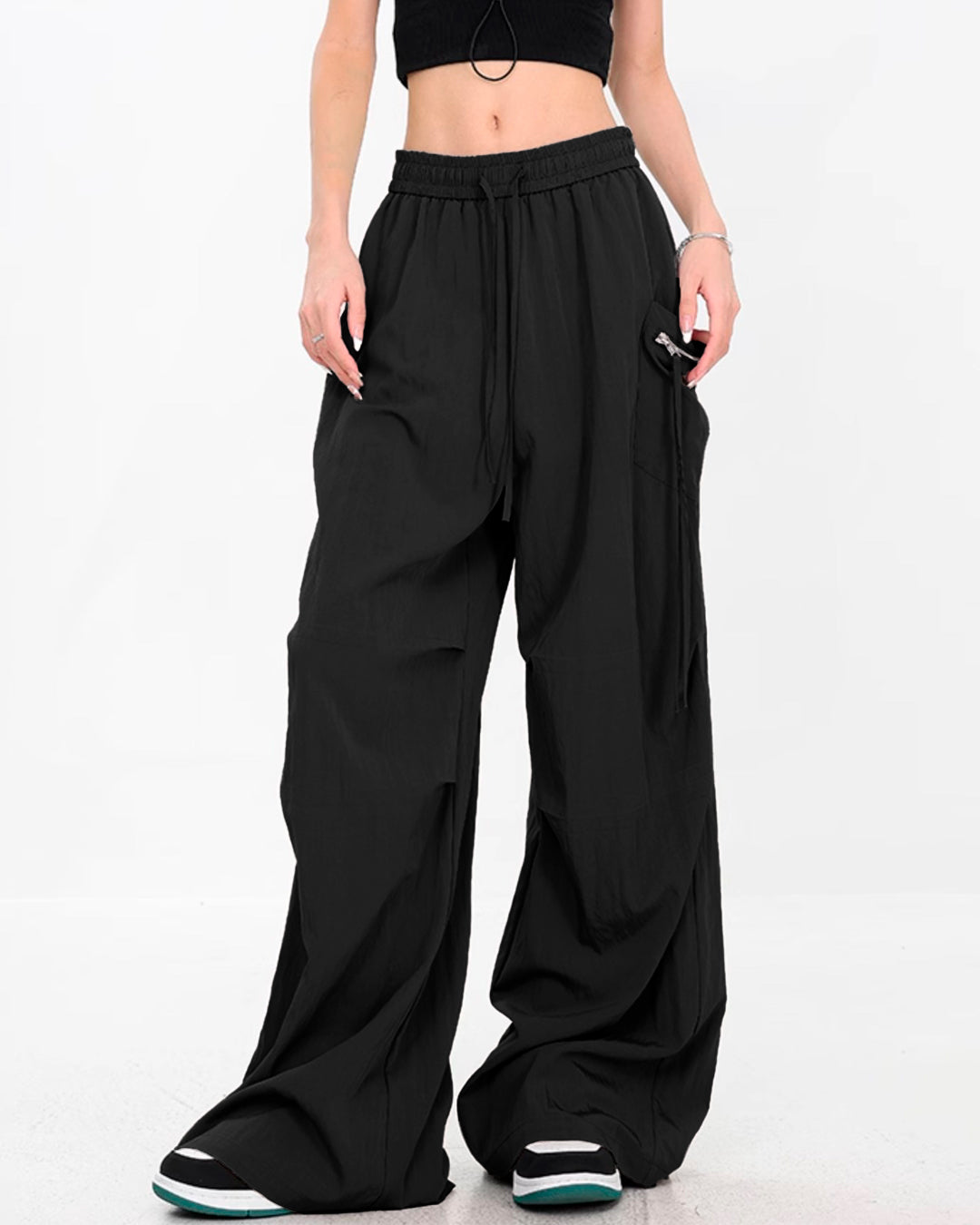 【10%OFF】♠♥SIDE CARGO WIDE PANTS